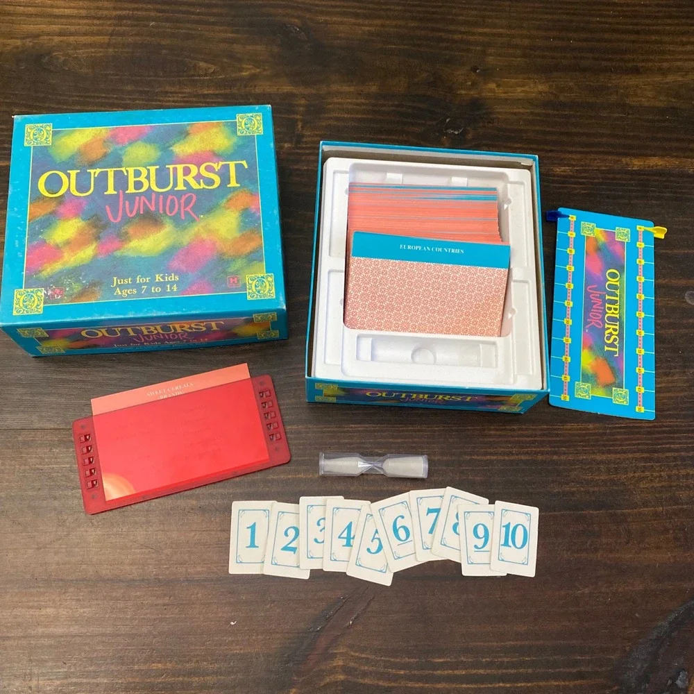 Vintage 1989‎ Outburst Junior COMPLETE Board Game Hersch and Company Kids